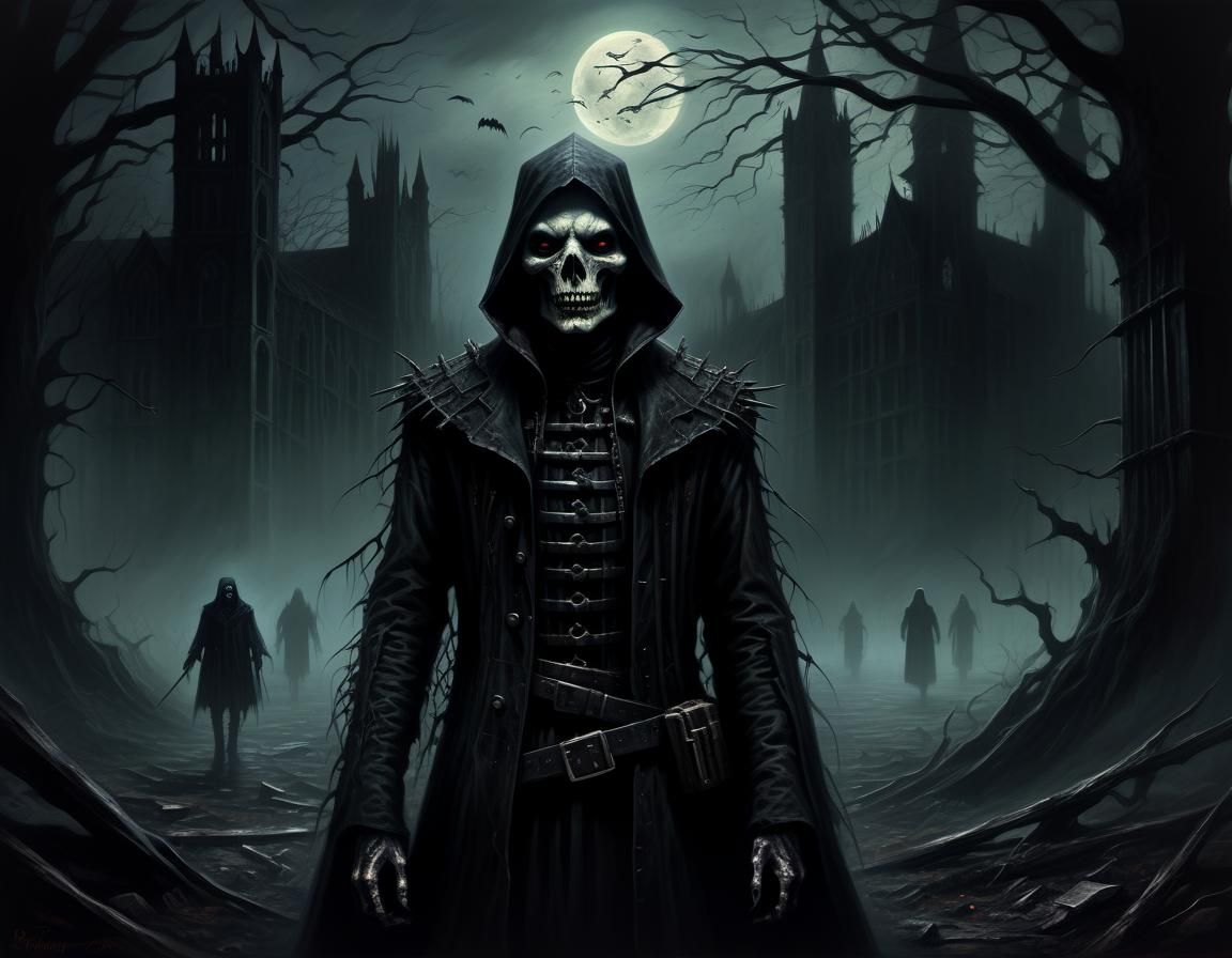 Dark Sinister Fantasy Expressionism in Gothic Style