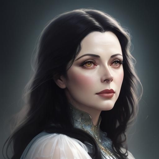 Elegant Portrait in Digital Art Style