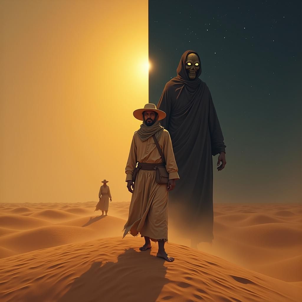 Egyptian Desert: Light and Dark Surrealism