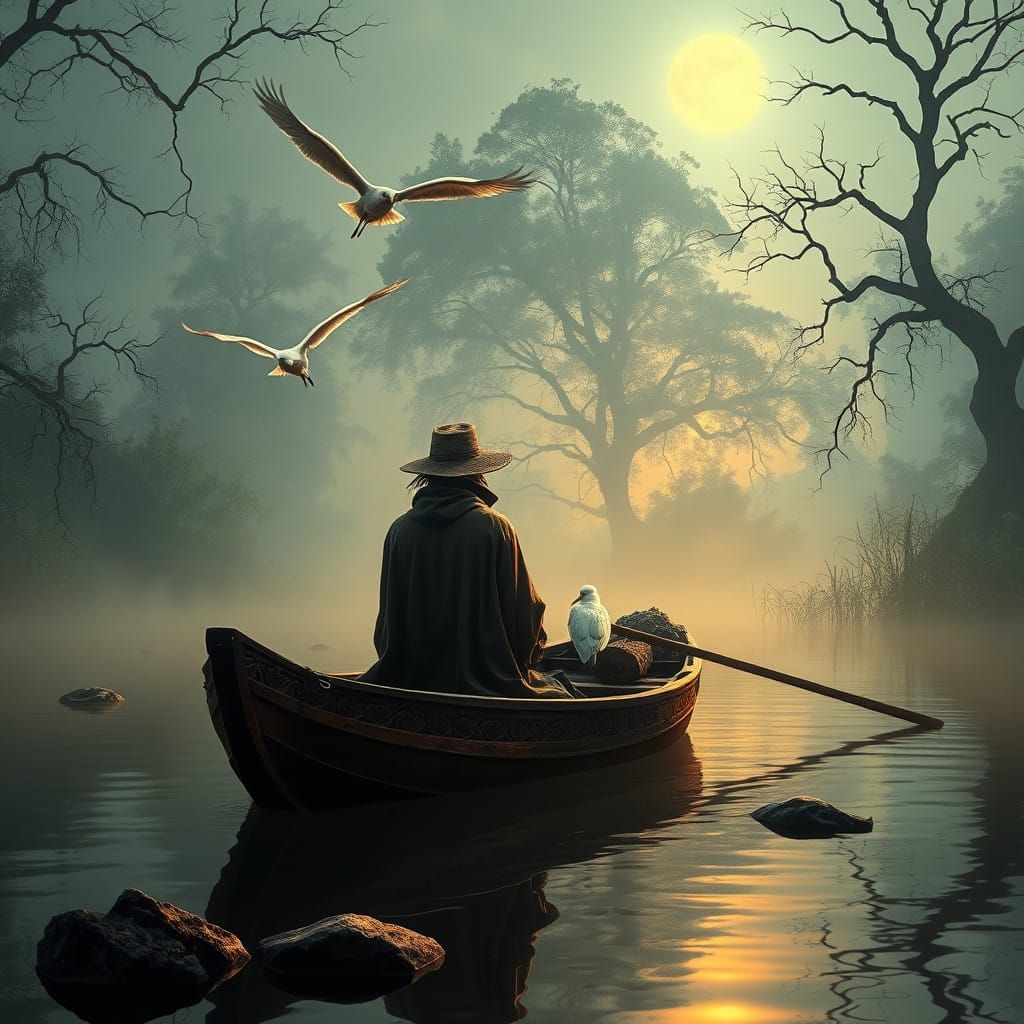 Mystical Sunset on the Orinoco River