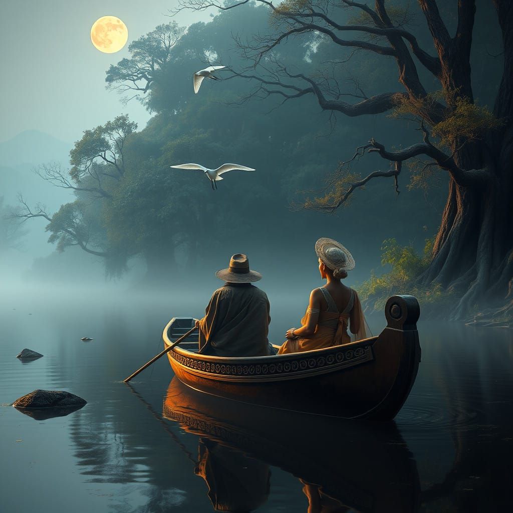 Mystical Sunset Over the Orinoco River