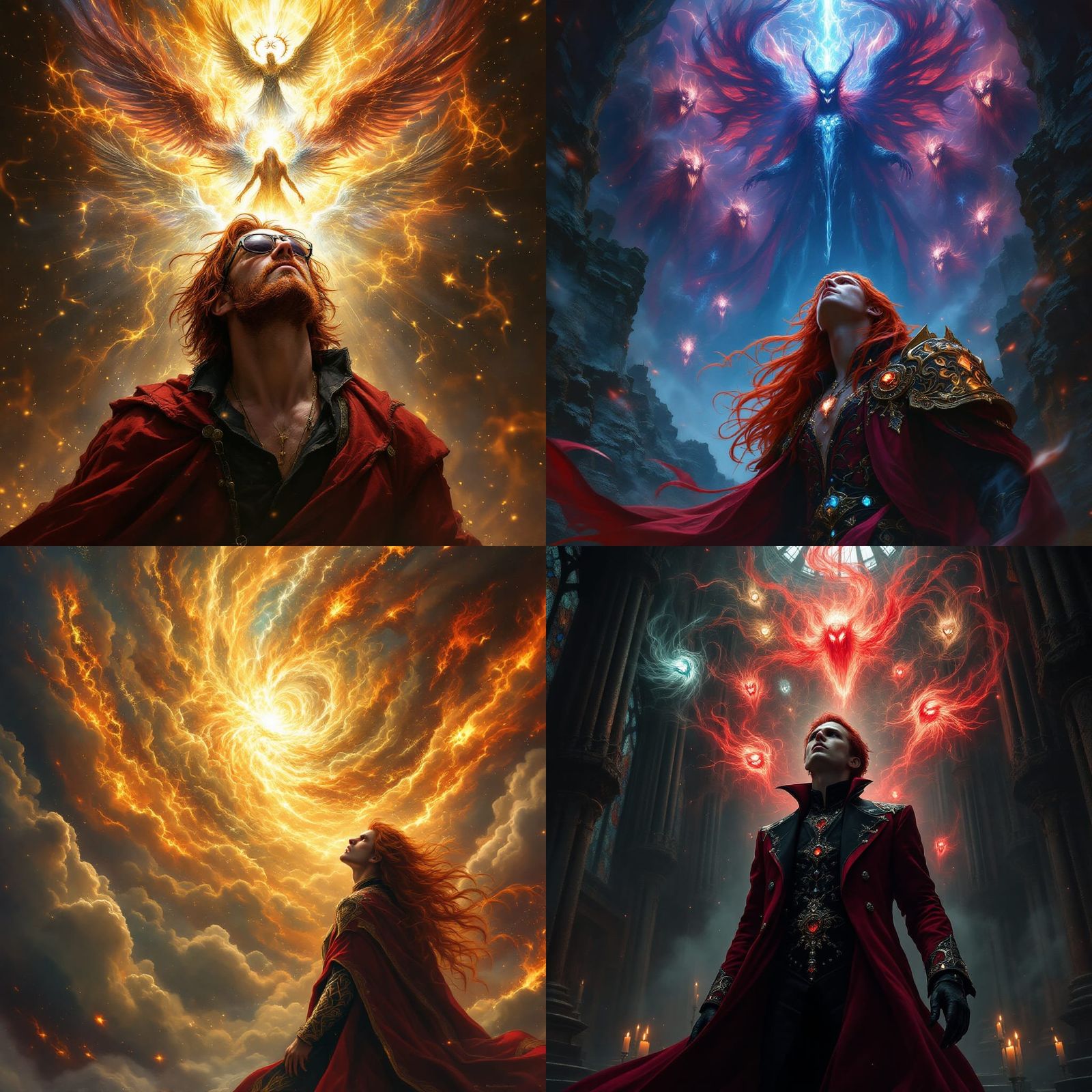 Alchemist Gazing at the Seven Deadly Sins