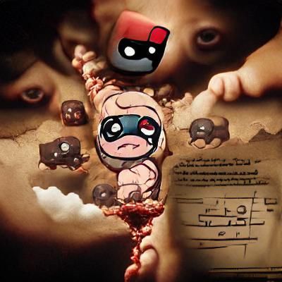 Stylized Character in Dark, Cartoonish Style