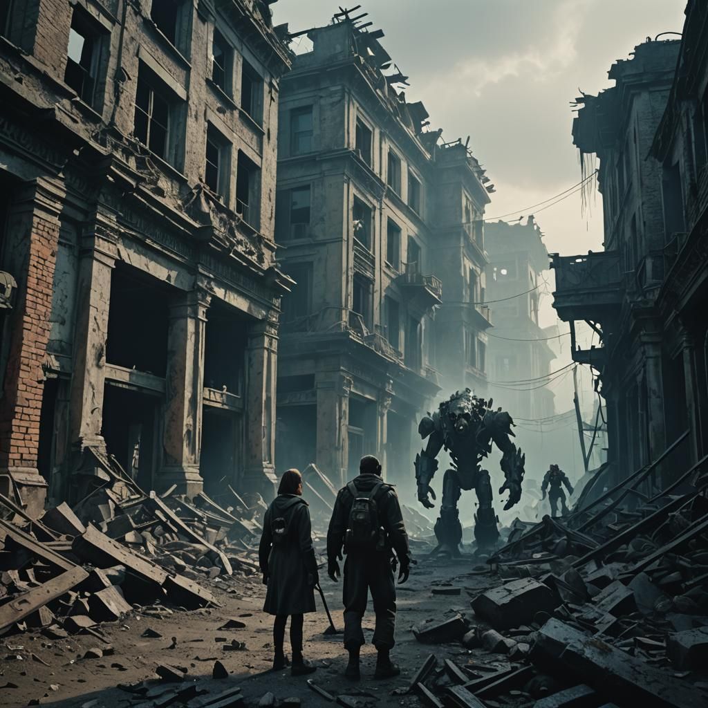 Dystopian Mutants Roam Dilapidated City Ruins