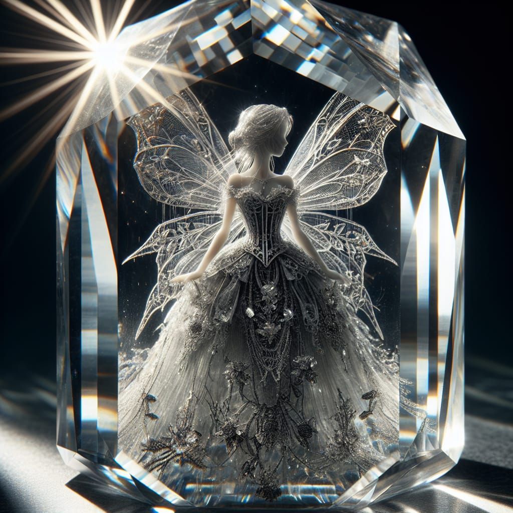 Fairy in Crystal: Gothic Fantasy Art