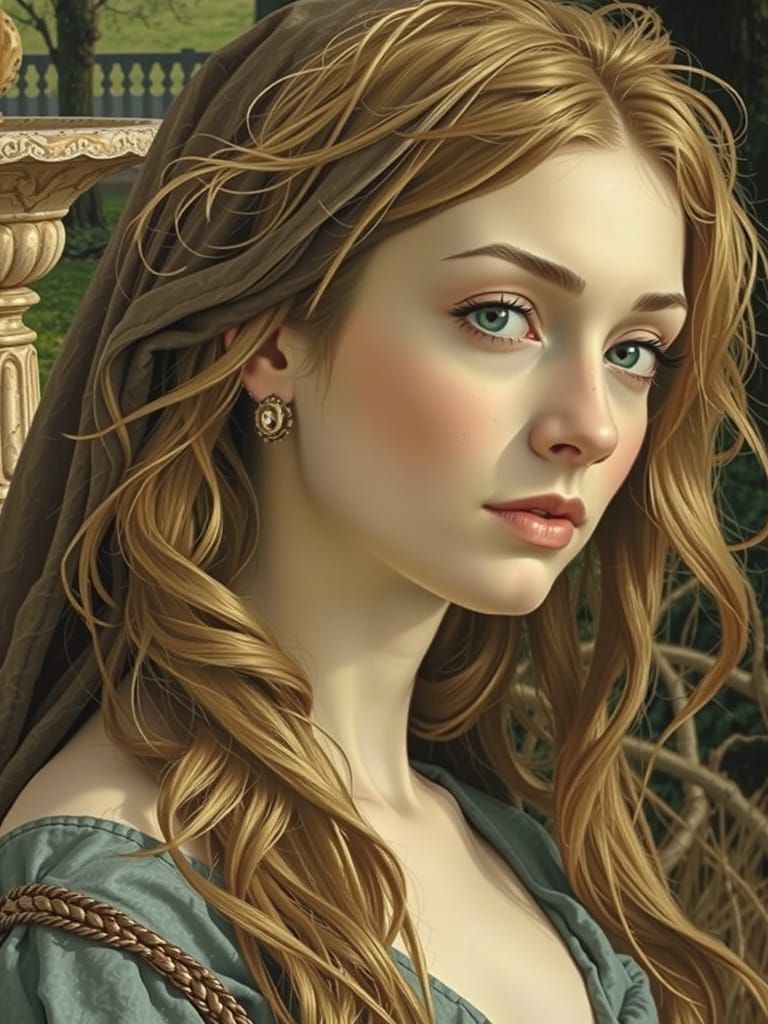 Winter Garden Crone in Da Vinci Style