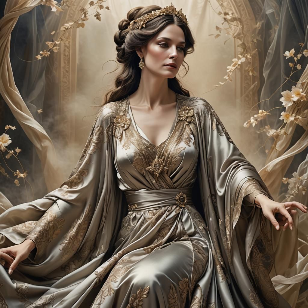 An enchanting digital artwork depicts Big Beatutiful Woman E...