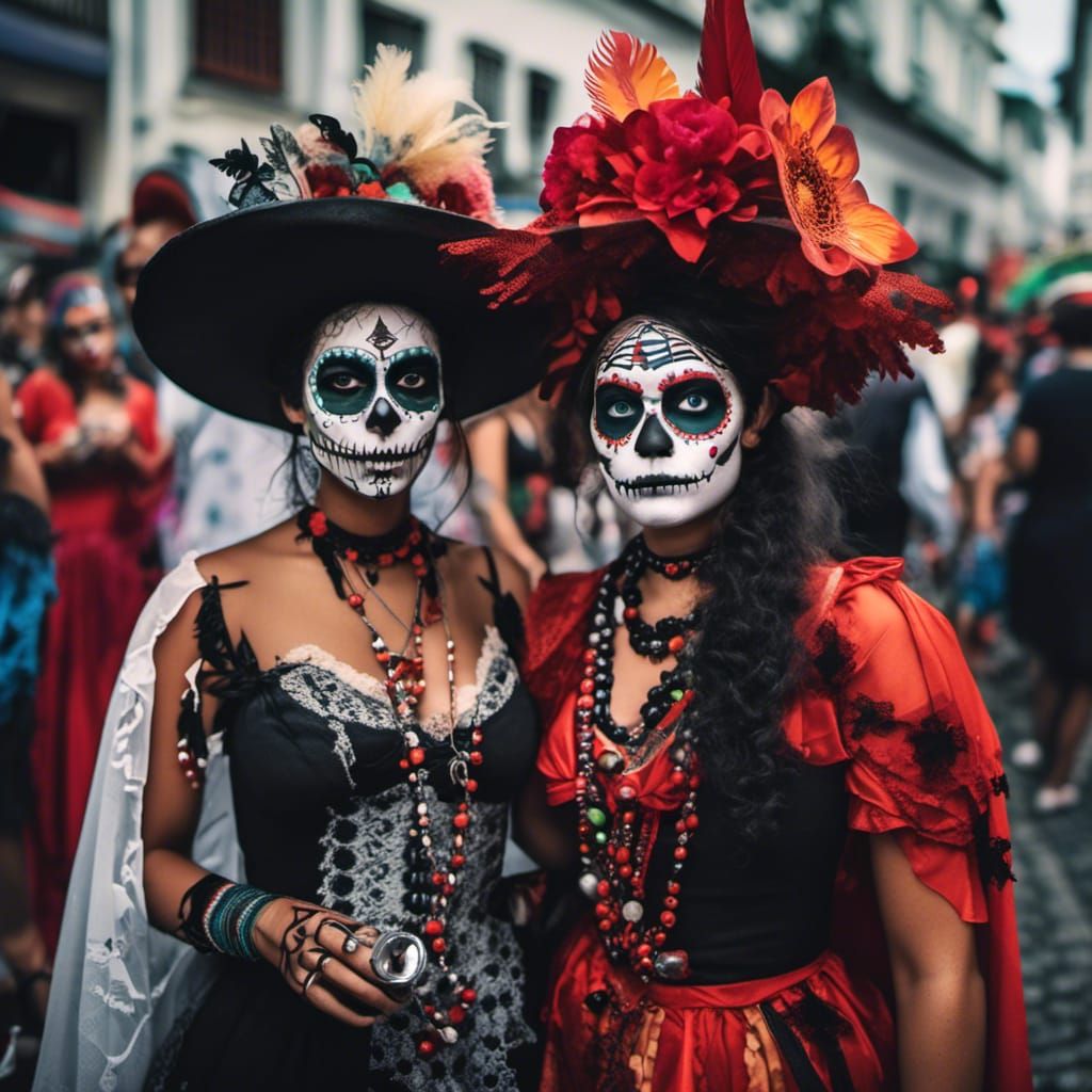 Rio de Janeiro Halloween Celebration with Carnival Dancers