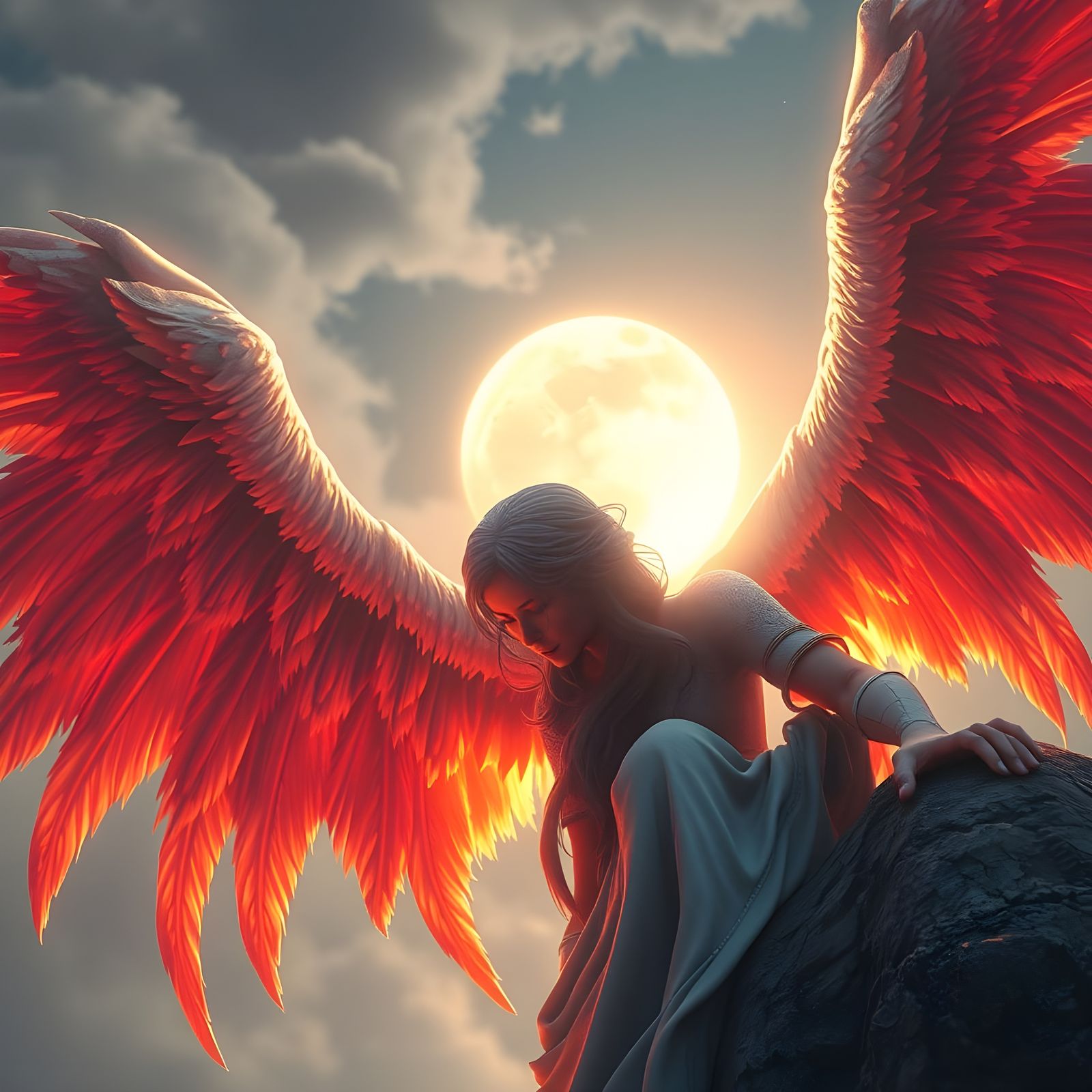 Luminous Lunar Angel Cries