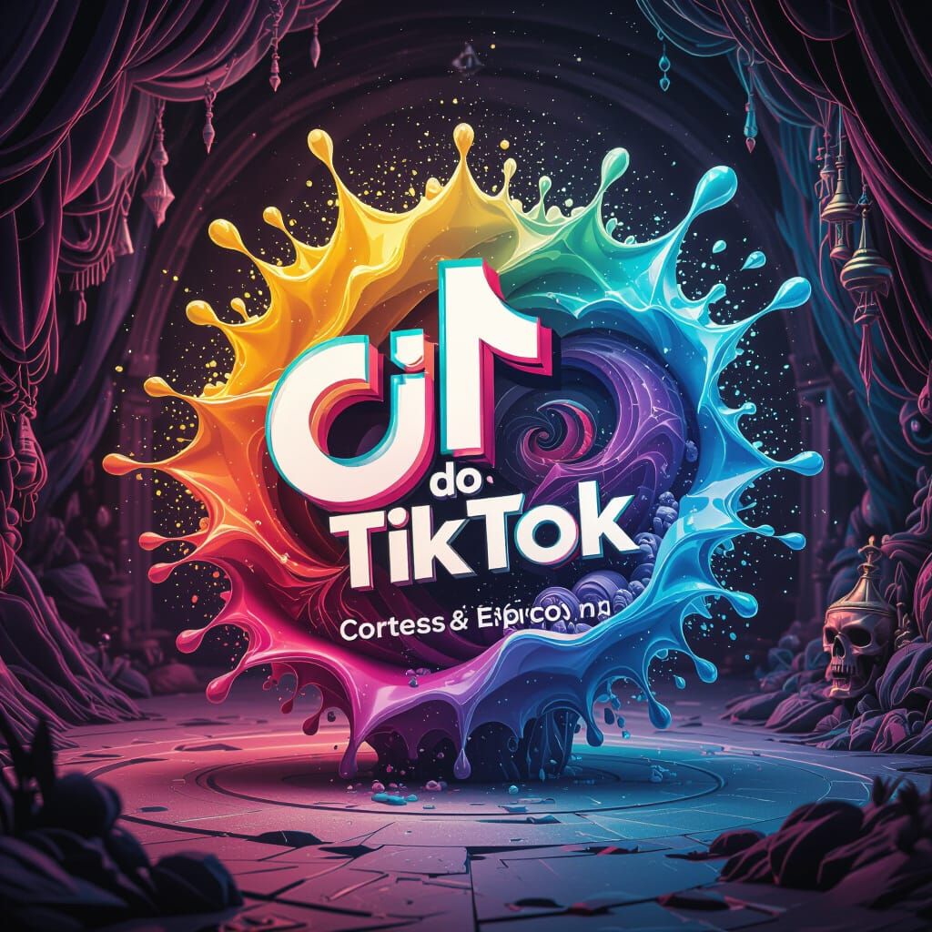 Vibrant TikTok Profile Picture in Fantasy Matte Painting Sty...