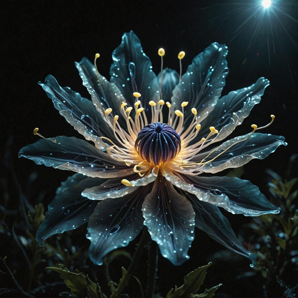 Bioluminescent Flower Glows With Eerie Light