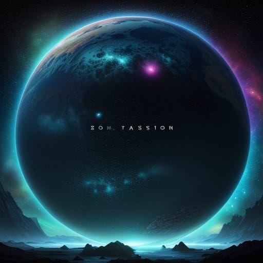 Alien Planet Concept Art With Space Vessel