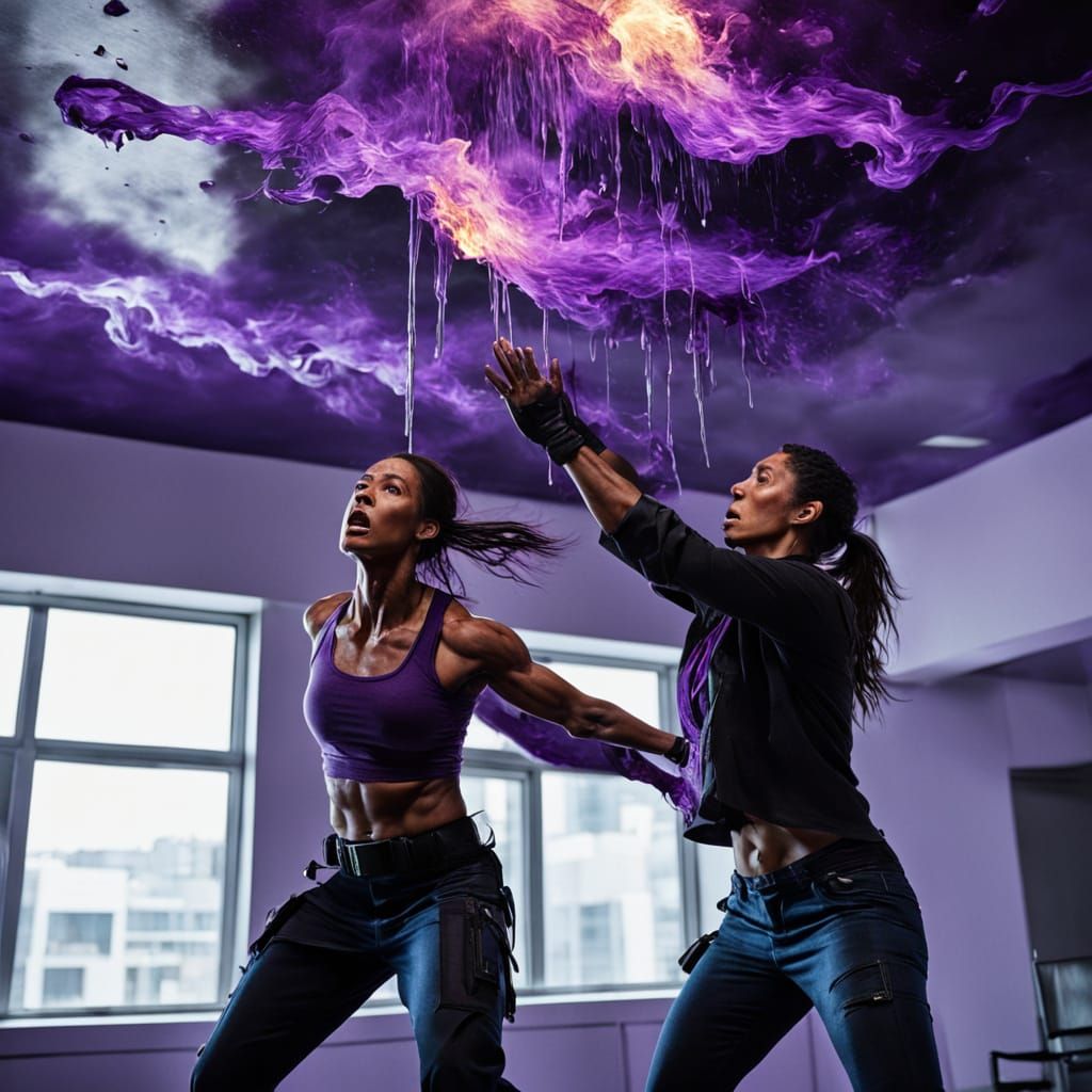 Muscular Rescuer Escapes Purple Inferno