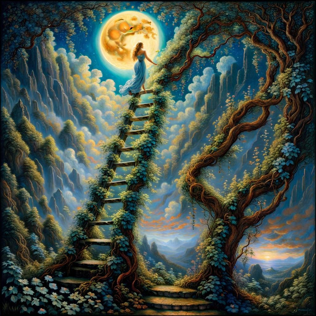 Ethereal Ladder to the Moon