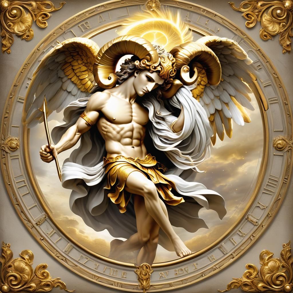 Mythical Angel Inspired by Golden Fleece Legend