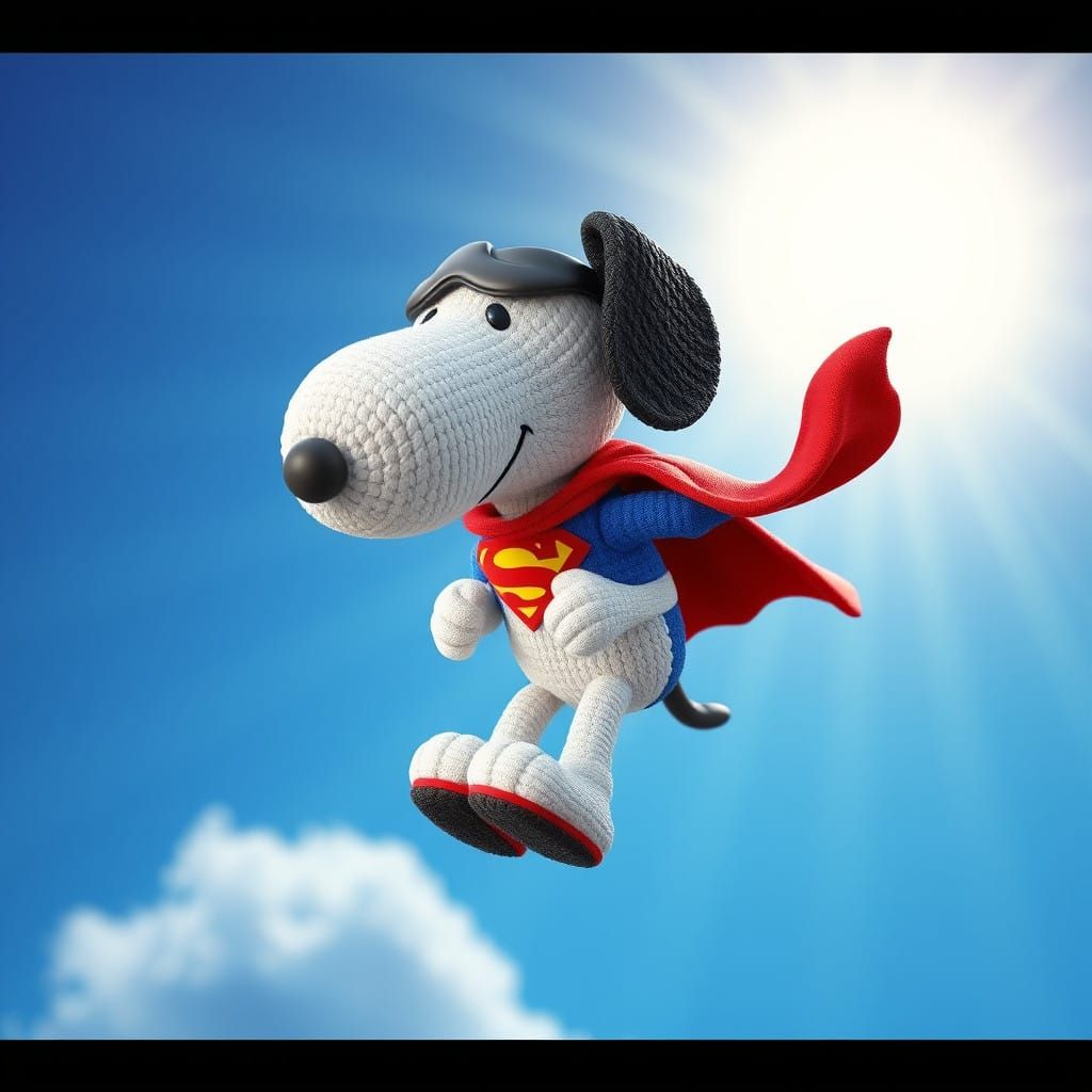 Snoopy Soars Through Realistic Cyberpunk Skies as Digital Ar...