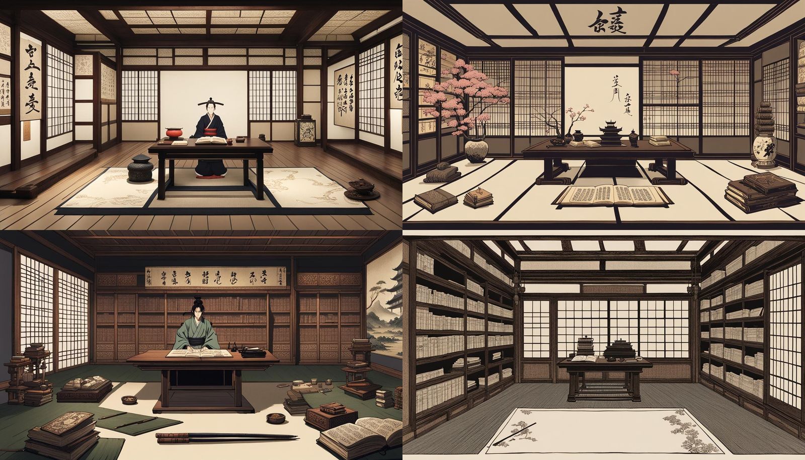 Zen Samurai Room in Wabi-Sabi Style