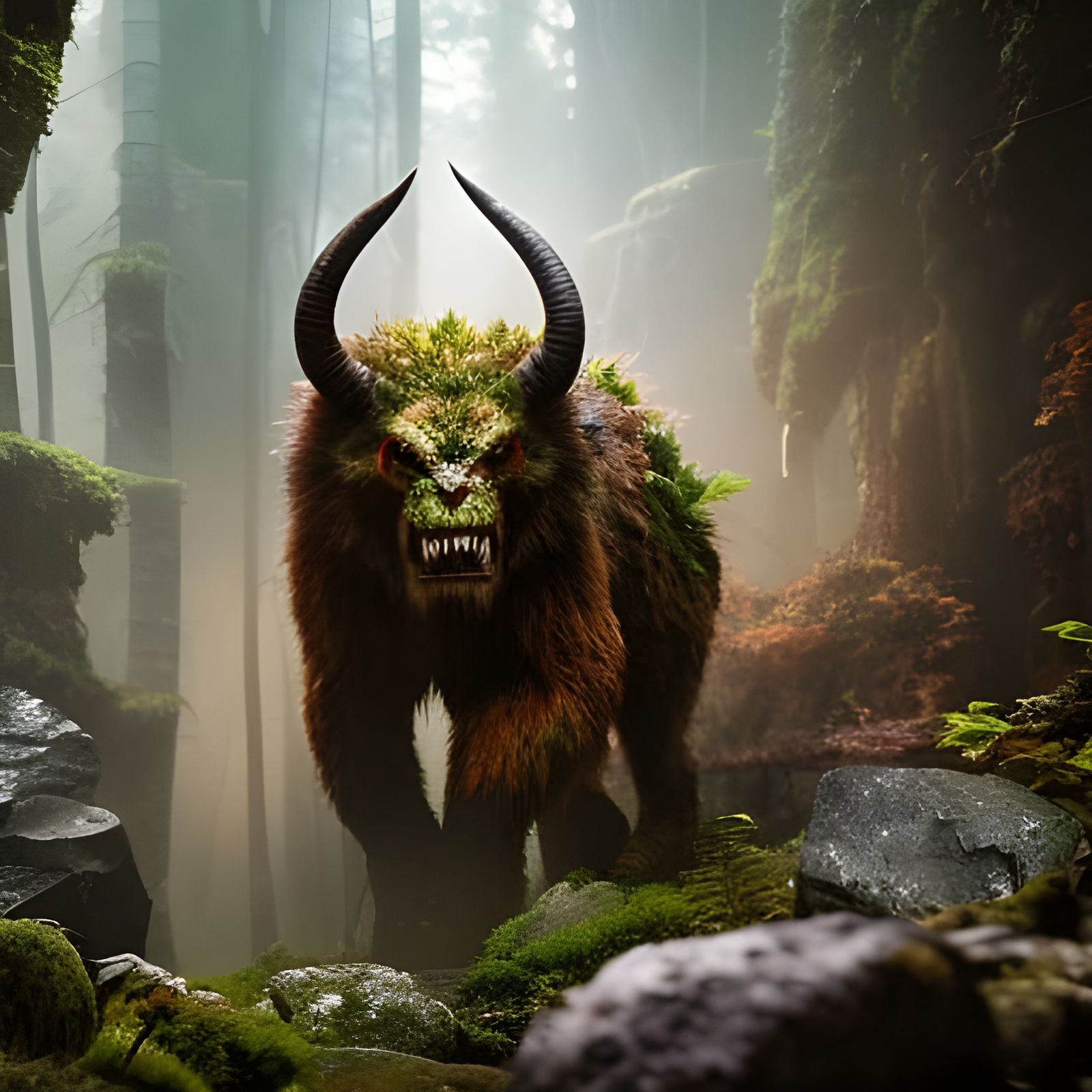 Beast Protecting Secrets of the Forest