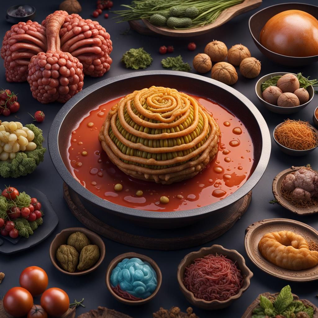 Exotic Foods in Detailed Matte Painting