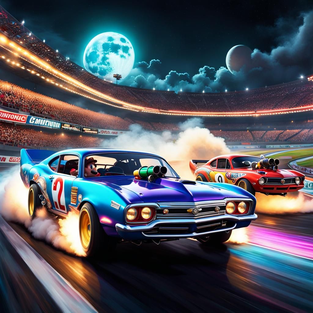 Epic Ghostly Drag Race on Nightmare Track