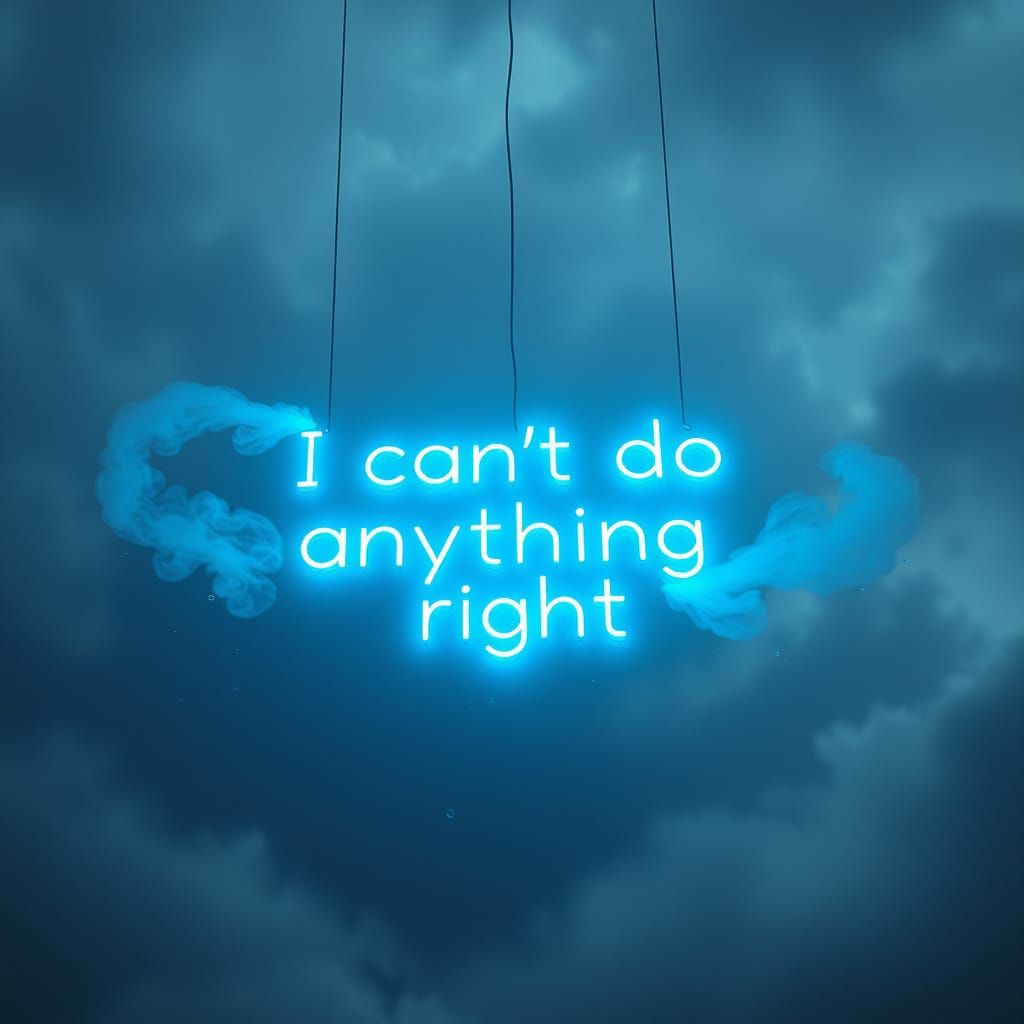 Melancholic Neon Dreamscape with Whispered Confession