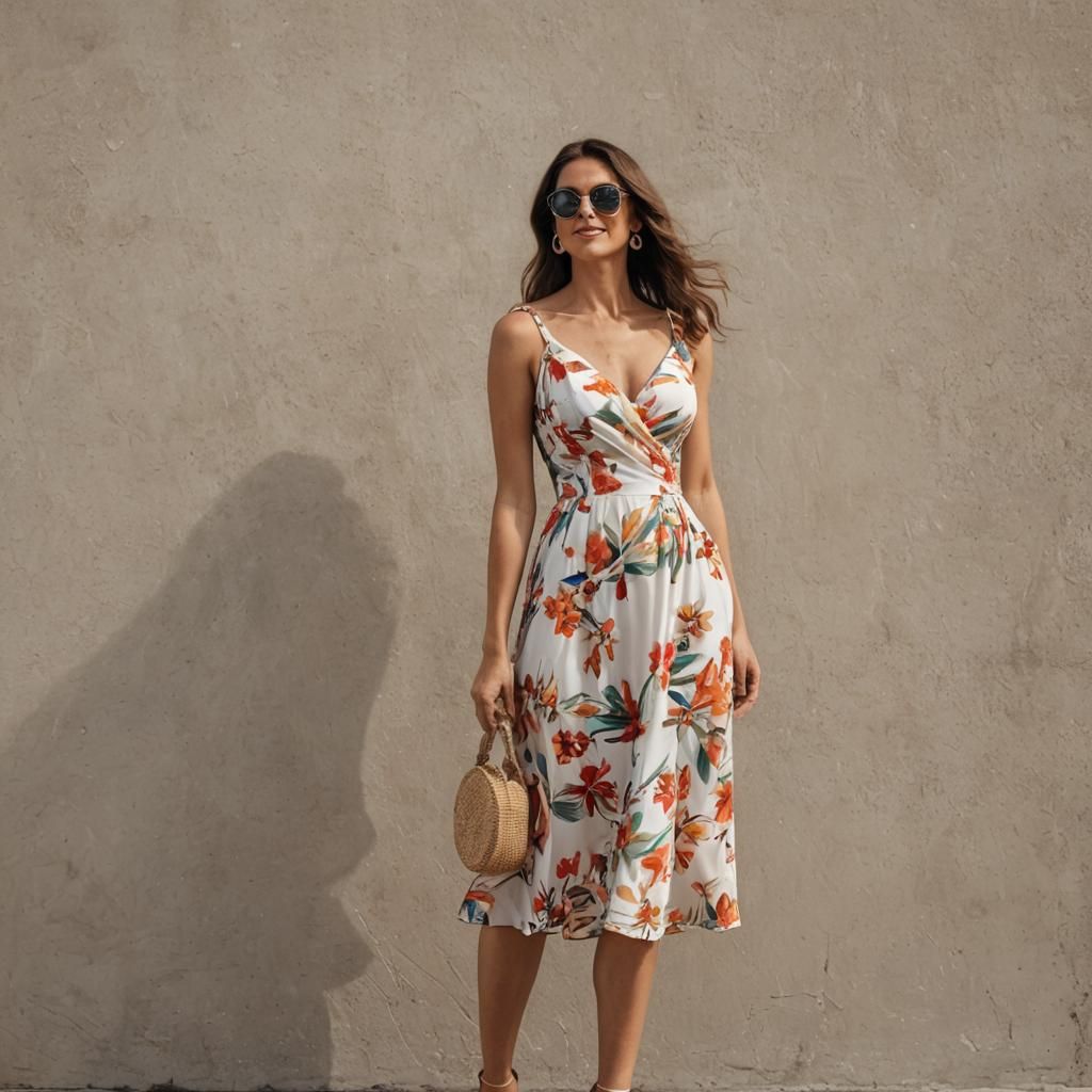 Woman in Summer Dress Portrait