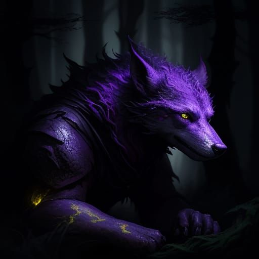 The Gwyllgi in Dark Forest: Fantasy Concept Art