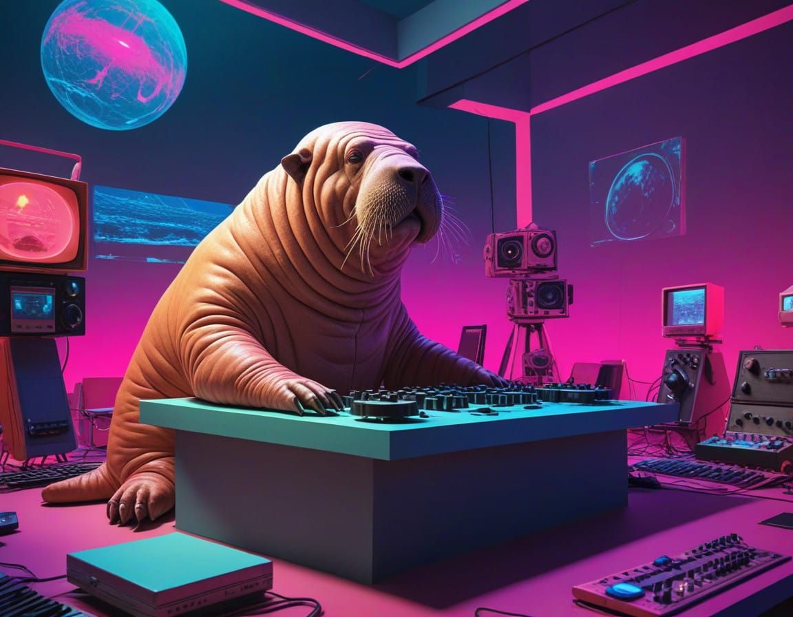 Neon Dreams in Liminal Halls of Walrus Chops