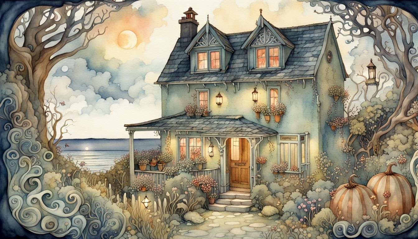 Haunted Art Nouveau Village by the Sea