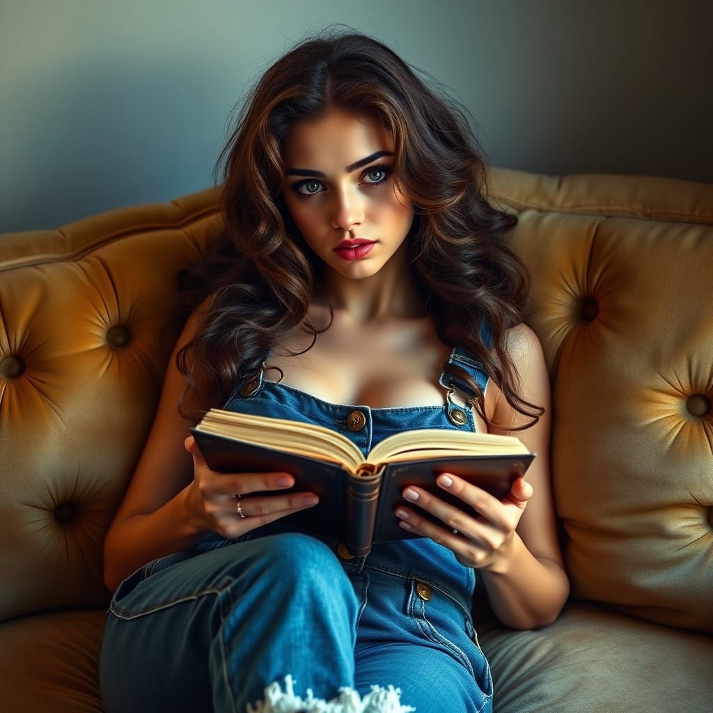 Ethereal Woman Lost in Dreamlike Realism