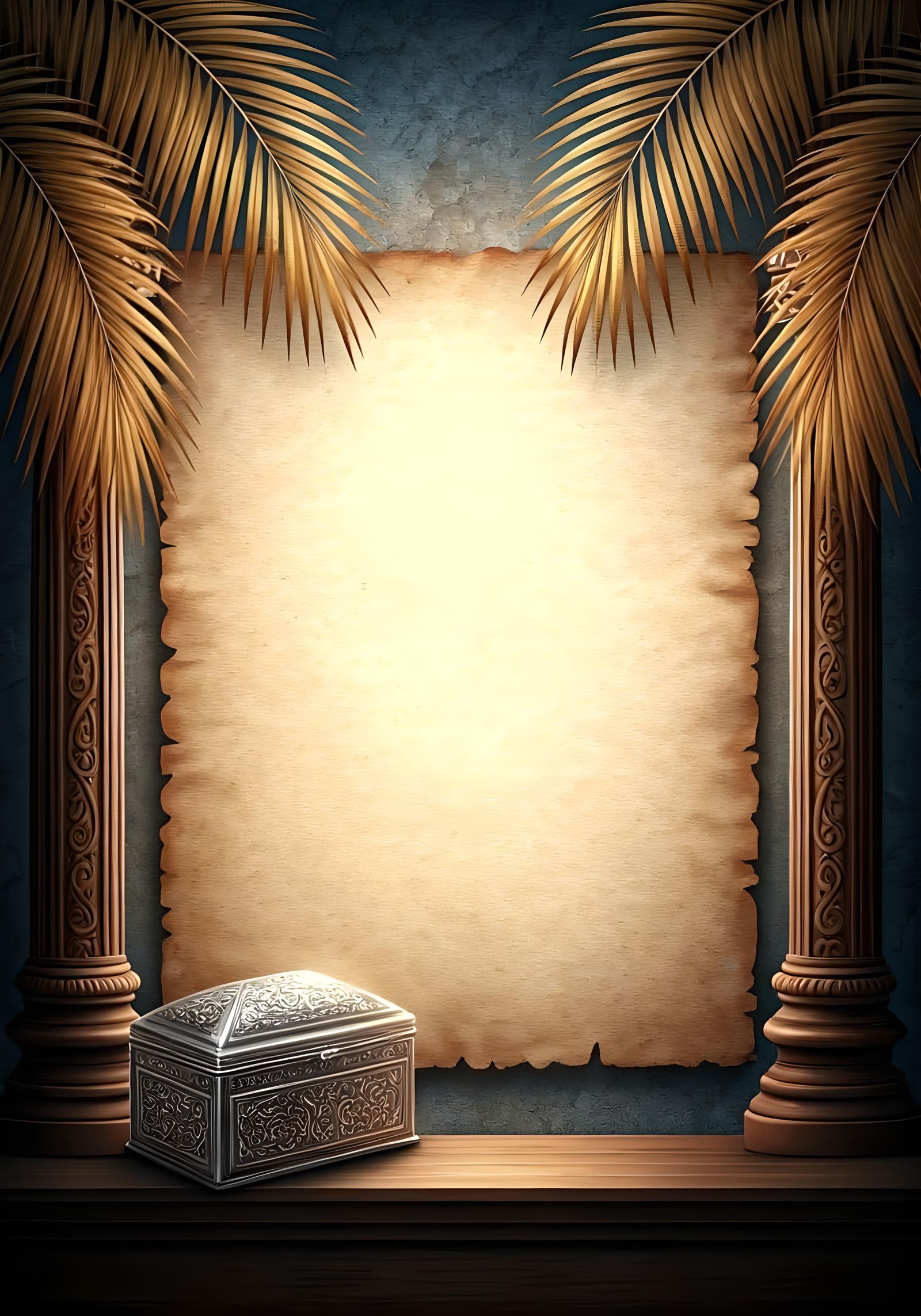 Illuminated Blessing Page with Golden Accents