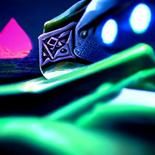 Ocarina of Time in Synthwave Neon Style