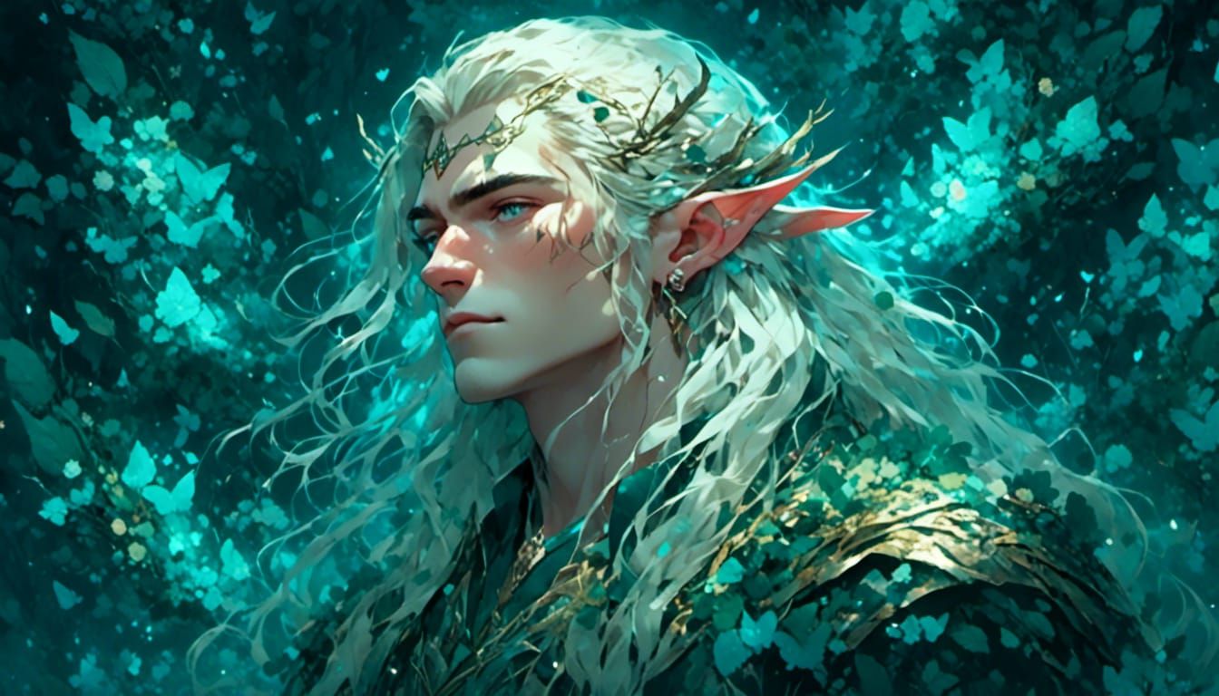 Elven Double Exposure Portrait with Scar