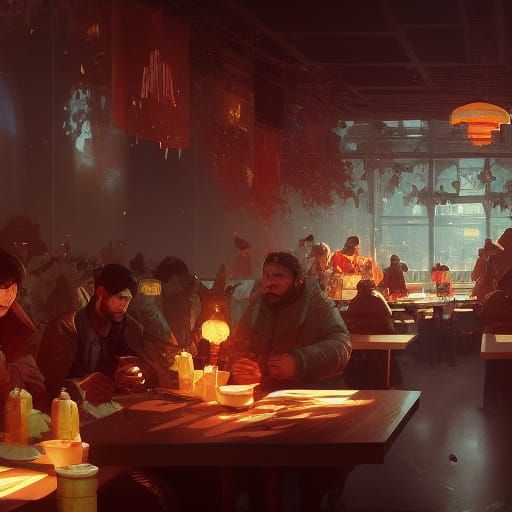 McDonalds as Dark Fantasy Concept Art