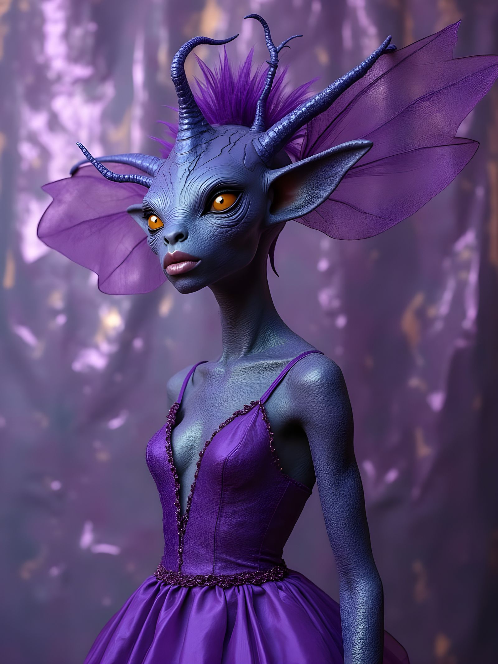 'Aliens of the Rainbow' Fashion Series: Purple