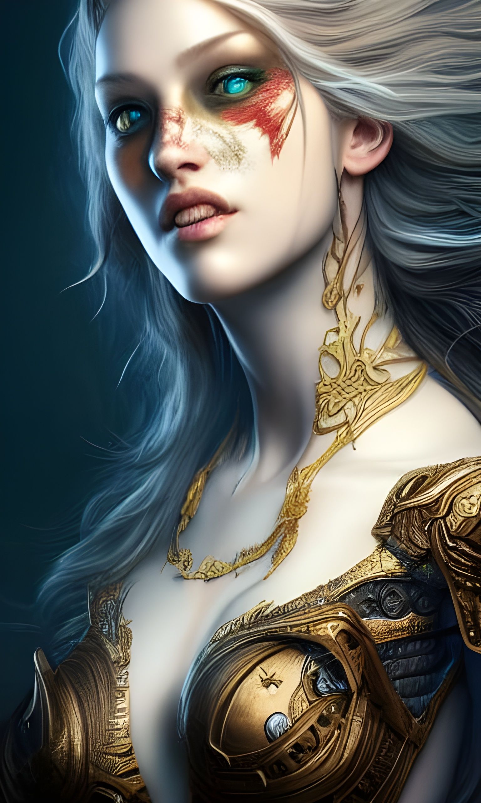Stunning Gamer Goddess Digital Illustration in 8k