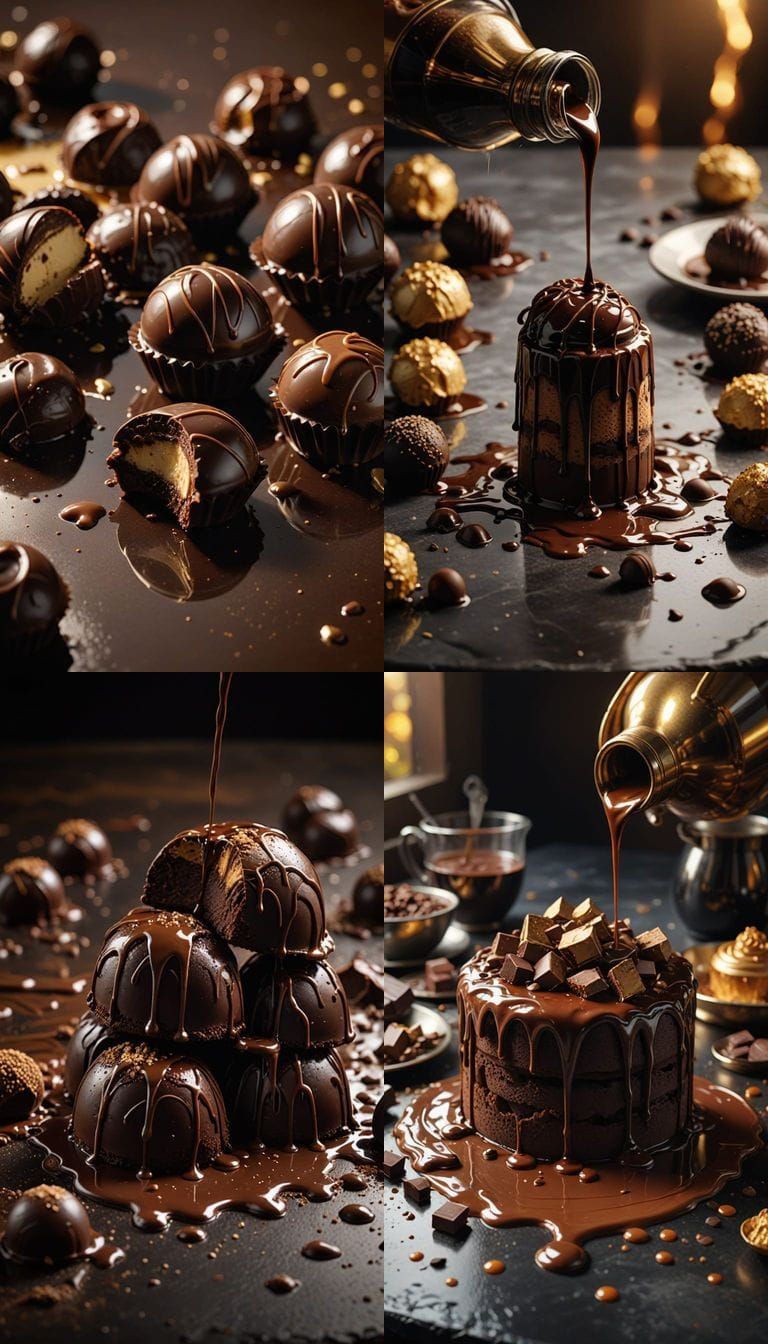 Decadent Chocolate Paradise in Luxurious 3D Animation