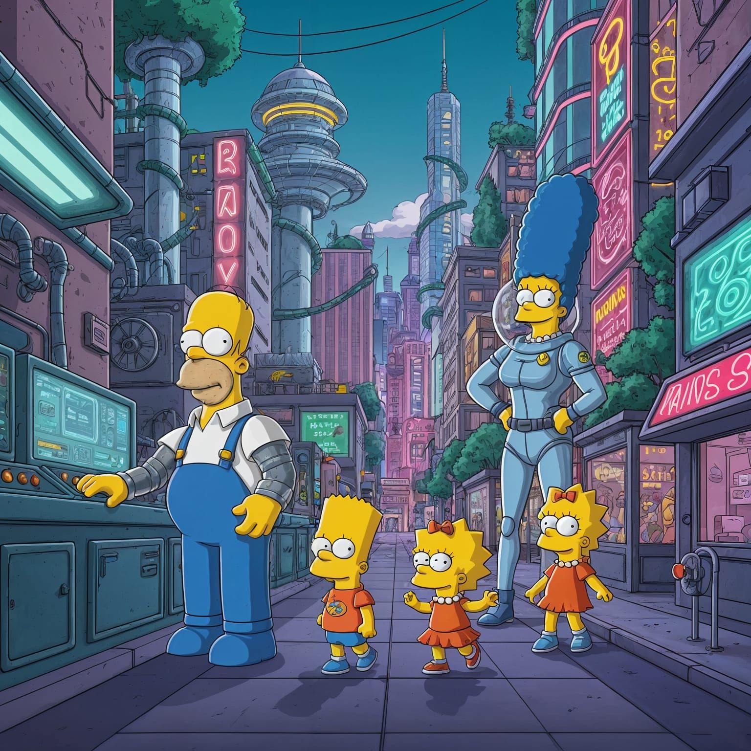 The Simpsons Meet Futurama: Animated Crossover