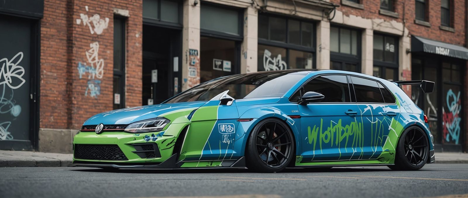 Volkswagen GTI Concept with Graffiti Wrap
