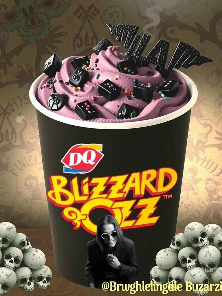Ozzy Osbourne and Dairy Queen Blizzard in Fantasy Land