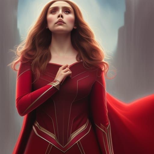 Scarlet Witch Portrait in Artgerm Style