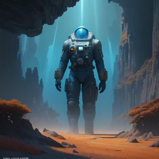 Astronauts Explore Alien Planet in Sci-Fi Concept Art