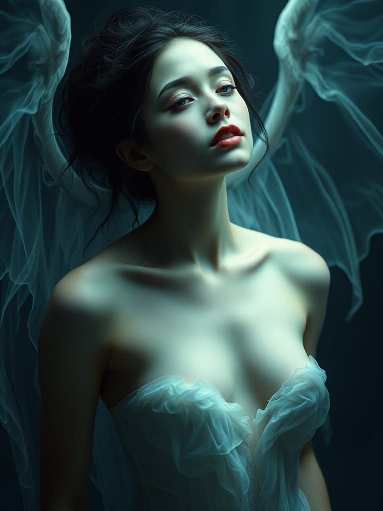 Sensual Ethereal Goddess in a Ghostly Aesthetic