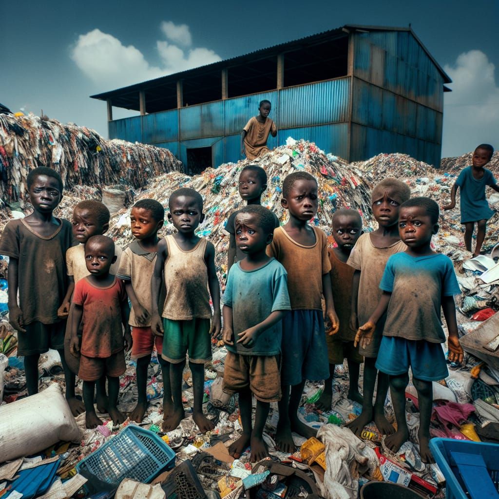 Children Recycling: A Heartbreaking Scene