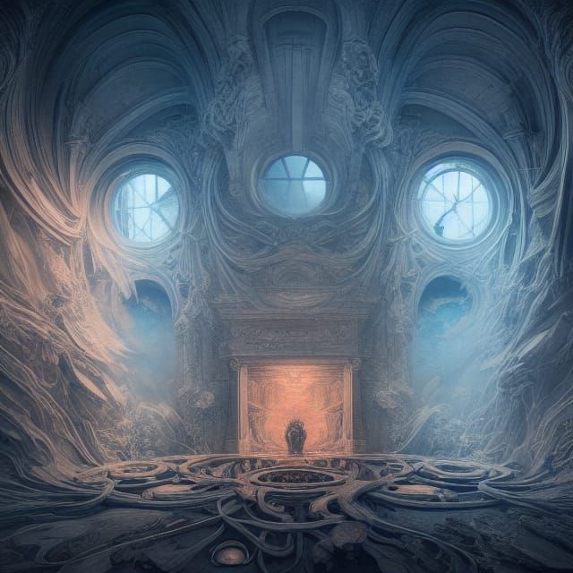 Time Traveler Forging a Path: Hyperrealistic Digital Art