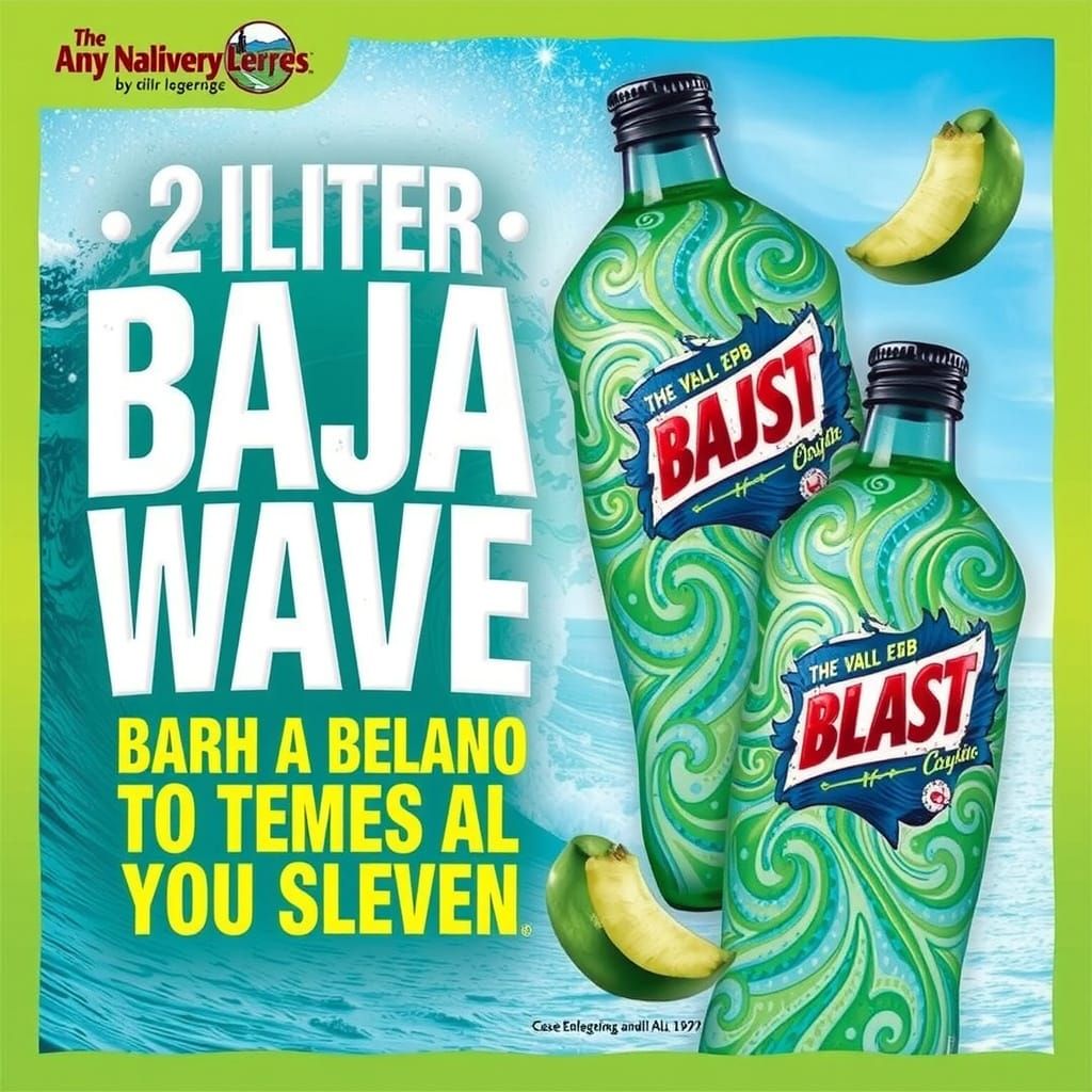 Baja Blast Surreal Ad: Art Nouveau Style