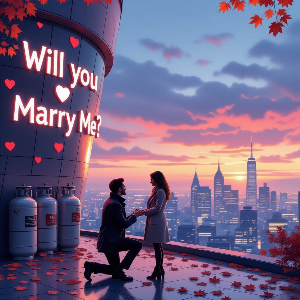 Futuristic Proposal: Cyberpunk City Romance