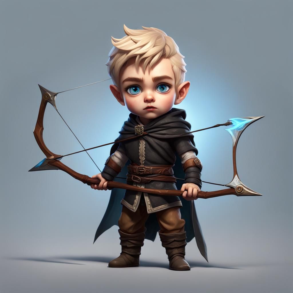 Halfling Rogue in Detailed Matte Painting Style