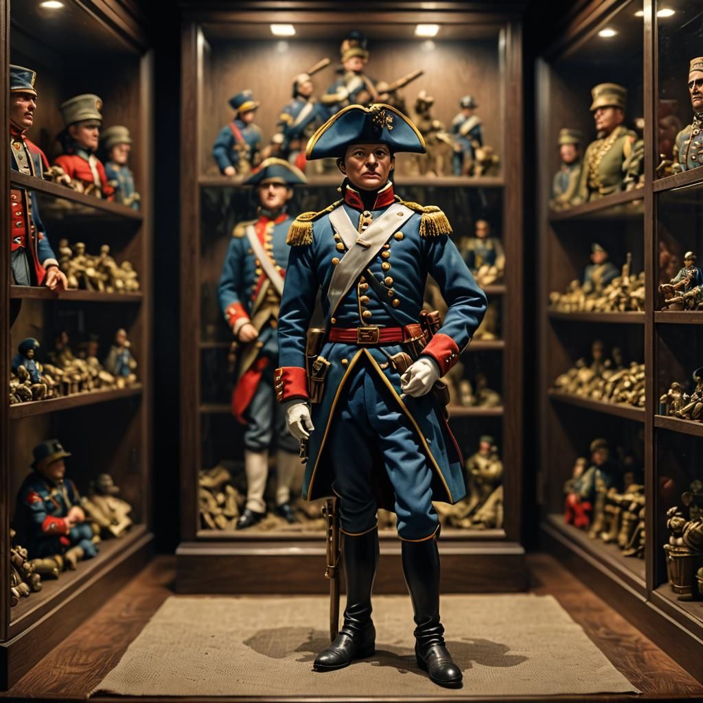 Revolutionary War Toy Soldier Portrait in Hyperrealism
