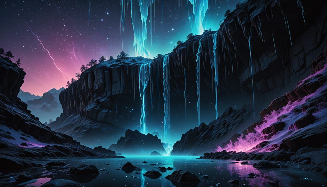 Cosmic Wonder on Neptune's Icy Cliffside